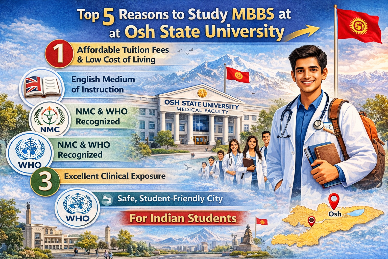 Top 5 Reasons to Study MBBS at Osh State University